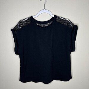 Banana Republic Women's Black Crochet‎ Top Size S